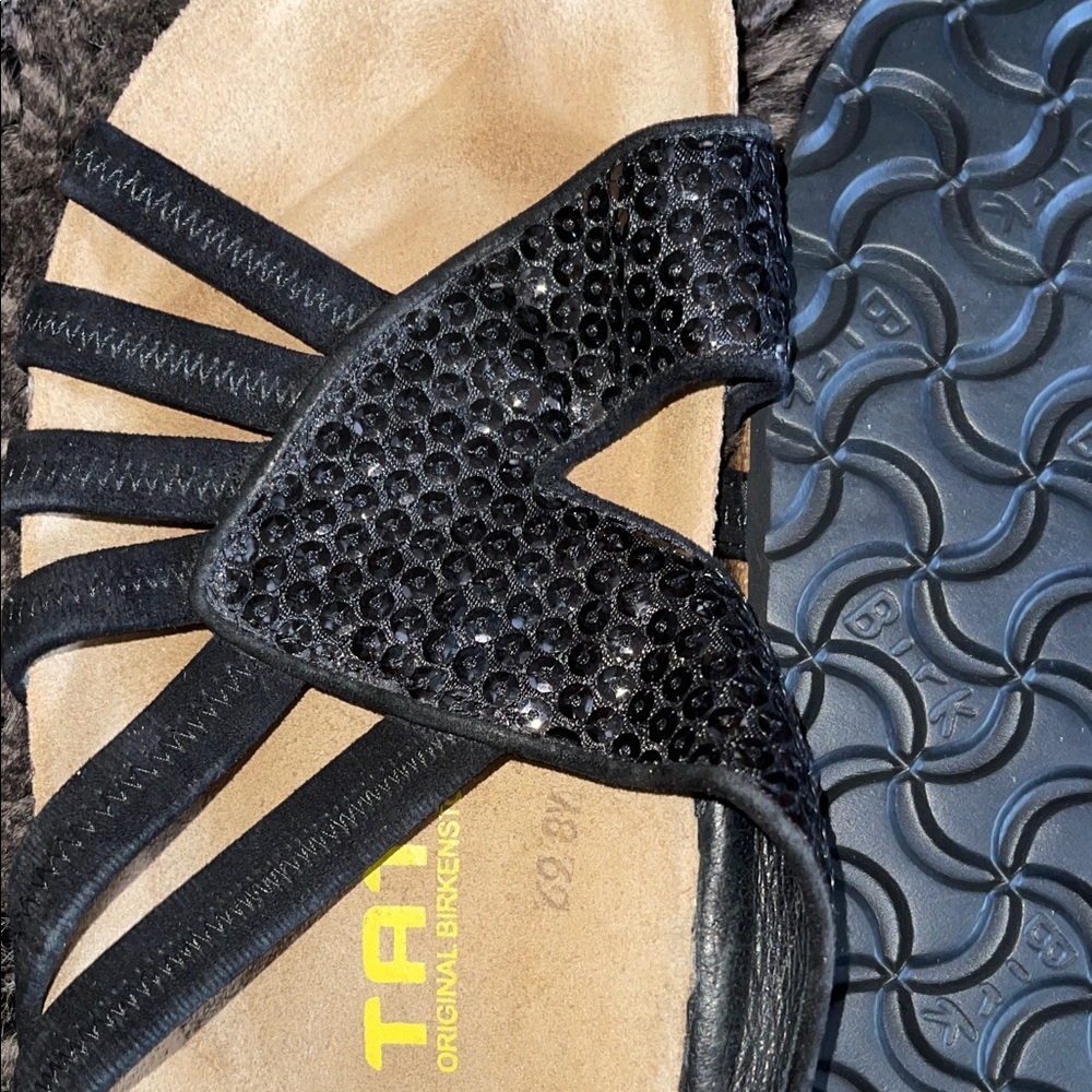 Tatami Elegant Black Sparkly Sandals - Picture 8 of 8